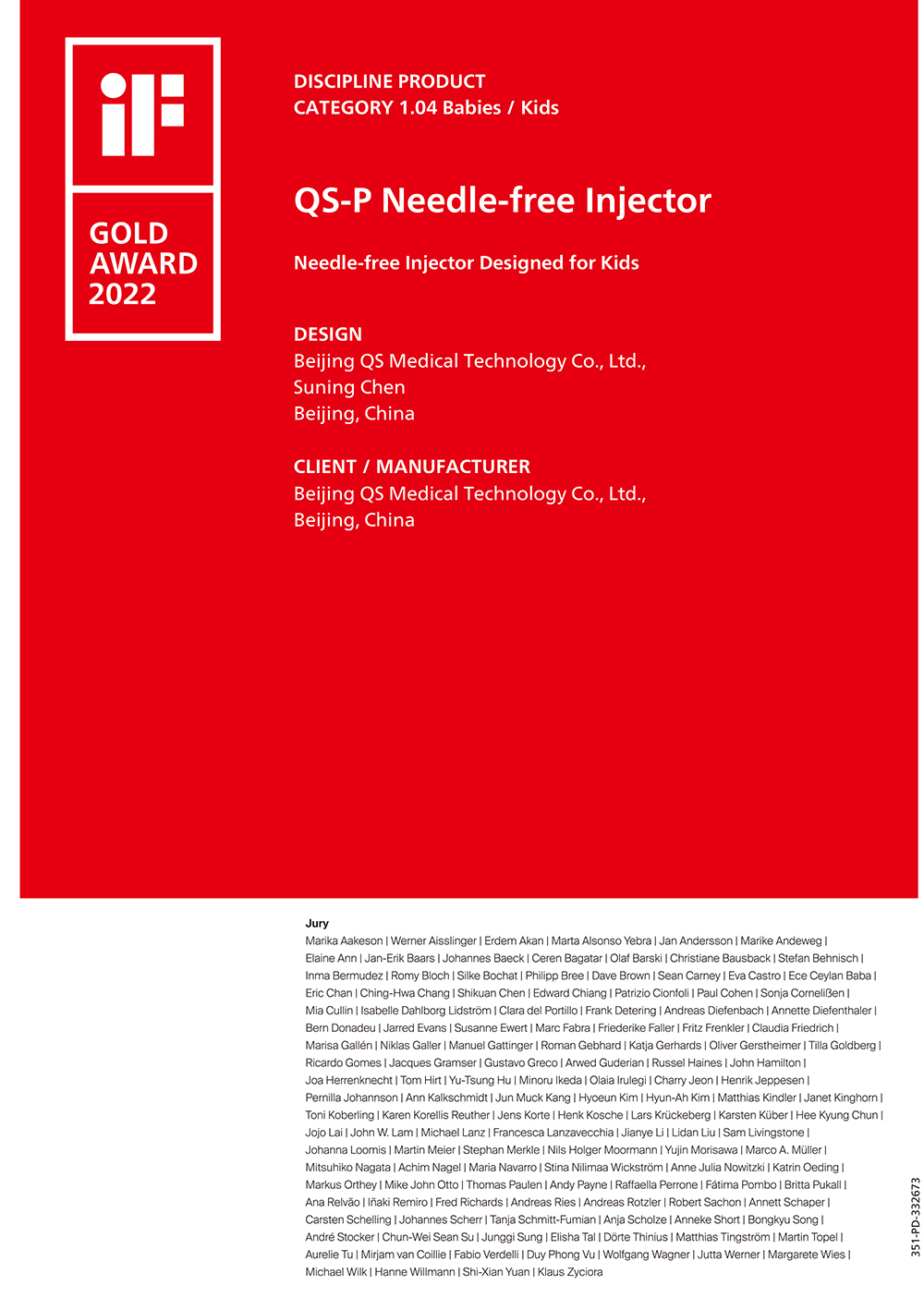 iF Design Certificate